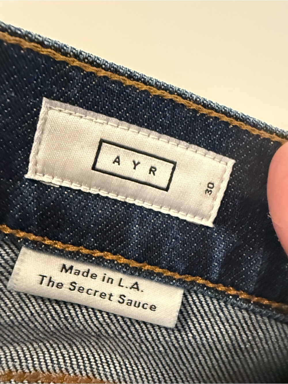 AYR the Secret Sauce Dark Blue Wide-Leg High-Rise Jeans - Picture 3 of 8